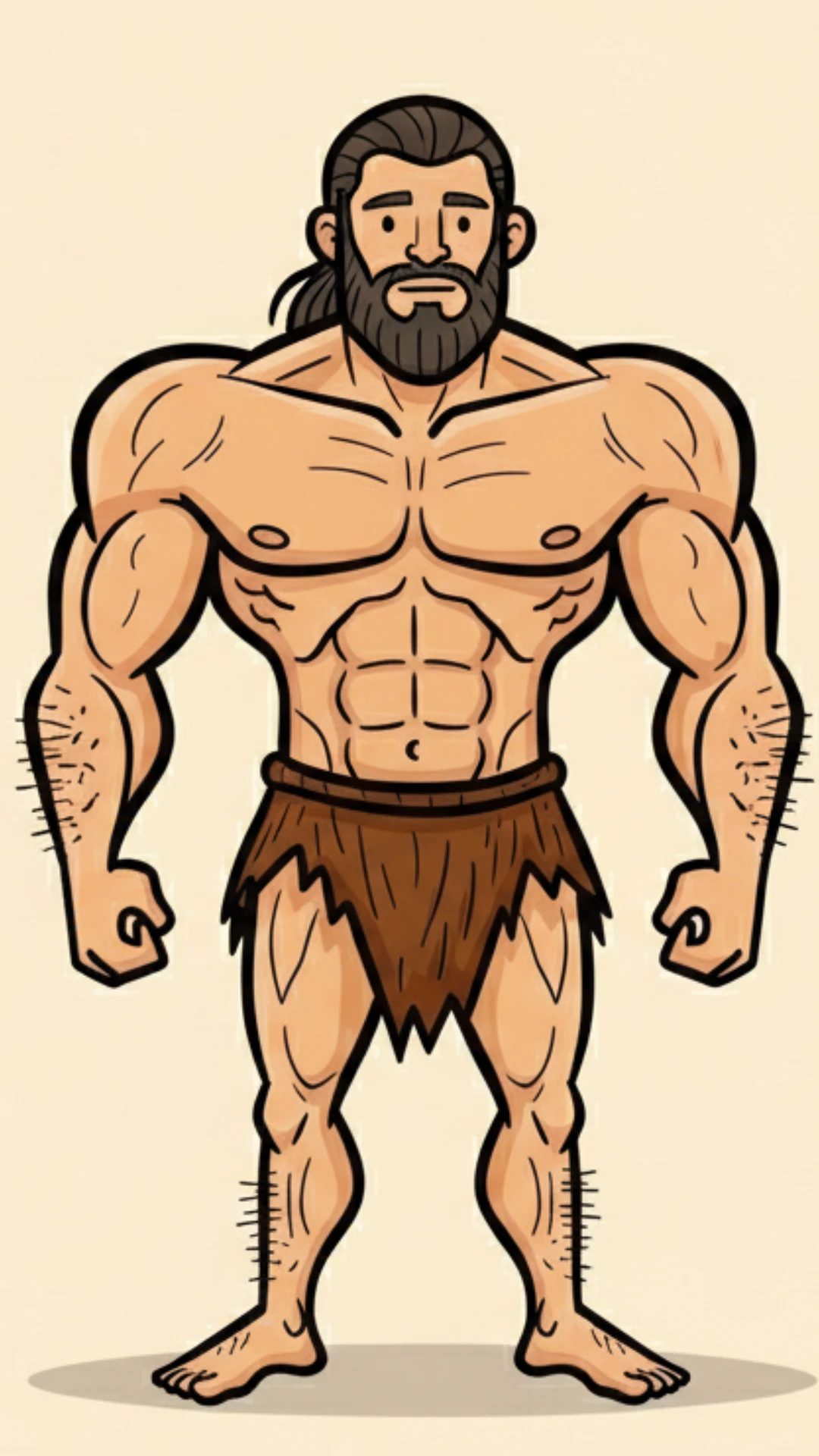 Ilustración del hombre primitivo de Hombre Despierta